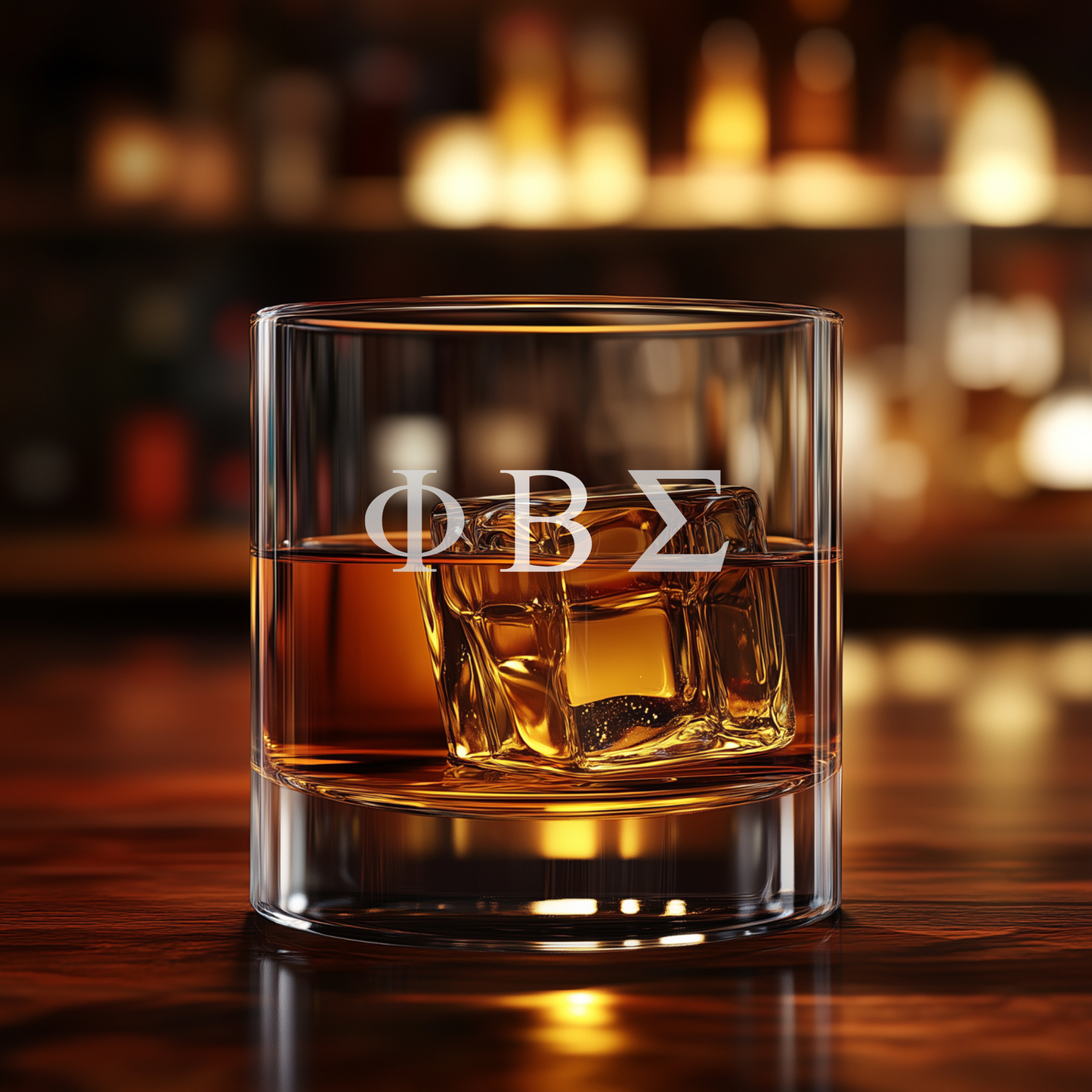 Etched Phi Beta Sigma Rock Glass