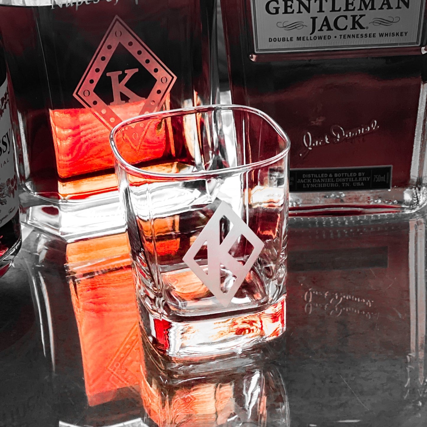 11oz Etched Whiskey Rock Glass